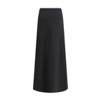 Max Mara Black Viscose Long Skirt