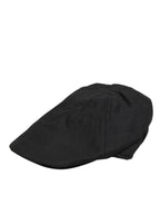 Dolce & Gabbana Black Cotton DG Logo Newsboy Cloth Capello Hat