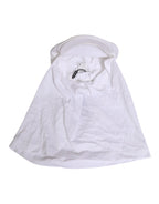 Dolce & Gabbana White Cotton DG Logo Plaque Baseball Balaclava Hat