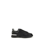 Philipp Plein Black Calf Leather Bos Taurus Athletic Sneakers