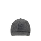 Fendi Gray Wool Cap (Baseball Hat)