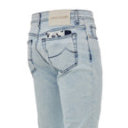 Jacob Cohen Blue Cotton Skinny Jeans