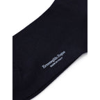ZEGNA Navy Blue Wool Socks