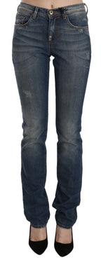 Ermanno Scervino Blue Washed Boot Cut Casual Denim Pants Jeans
