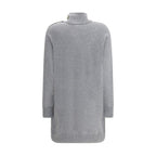 Balmain Gray Cashmere Casual Dress