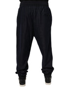 Dolce & Gabbana Black Cotton Blend Men Jogger Trouser Pants