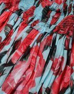 Dolce & Gabbana Multicolor Romantic Floral Silk Chiffon Dress