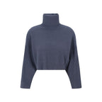 Brunello Cucinelli Blue Cashmere Turtleneck