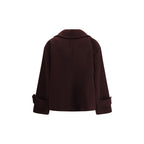 Chloé Bordeaux Fleece Wool Coat