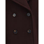Chloé Bordeaux Fleece Wool Coat