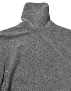 Dolce & Gabbana Gray Nylon Bodycon Sheath Long Sleeves Dress