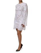 Dolce & Gabbana White Cut Out A-line Sheath Mini Dress