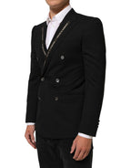 Dolce & Gabbana Black SICILIA Double Breasted Jacket Blazer