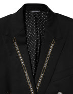 Dolce & Gabbana Black SICILIA Double Breasted Jacket Blazer