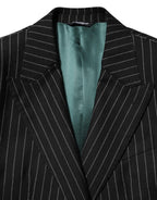 Dolce & Gabbana Black Stripes 2 Buttons Suit Jacket Blazer
