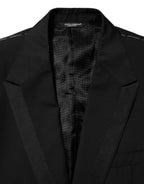 Dolce & Gabbana Black Wool 2 Buttons Suit Men Jacket Blazer