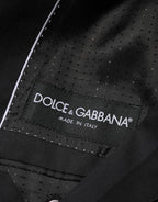 Dolce & Gabbana Black Cotton 2 Buttons Suit Jacket Blazer