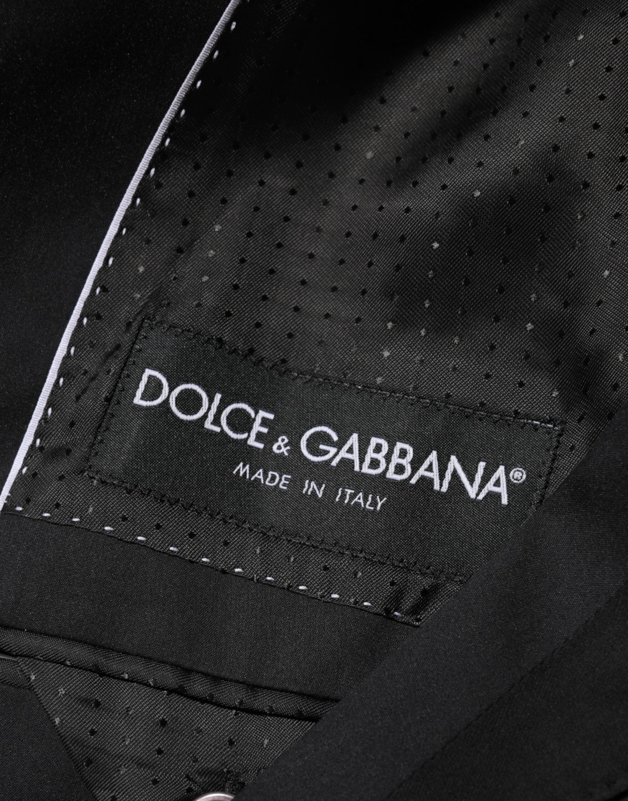 Dolce & Gabbana Black Cotton 2 Buttons Suit Jacket Blazer
