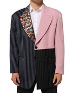 Dolce & Gabbana Multicolor Patchwork Single Breasted Jacket Blazer