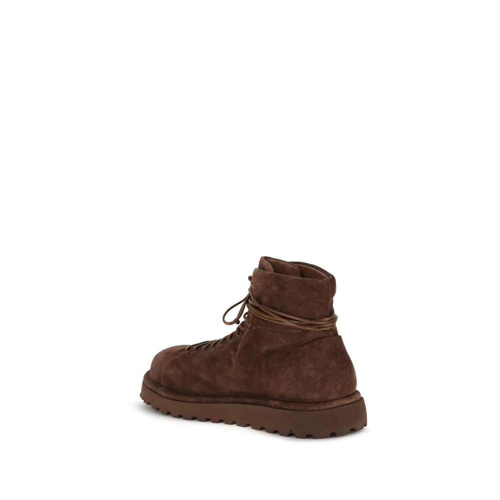 Marsell Brown Calf Leather Bos Taurus Lace-Up Boots