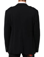 Dolce & Gabbana Black Viscose 2 Buttons Suit Jacket Blazer