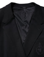 Dolce & Gabbana Black Viscose 2 Buttons Suit Jacket Blazer