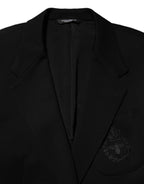 Dolce & Gabbana Black Viscose 2 Buttons Suit Jacket Blazer
