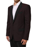 Dolce & Gabbana Maroon Wool 2 Buttons Suit Jacket Blazer