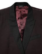 Dolce & Gabbana Maroon Wool 2 Buttons Suit Jacket Blazer