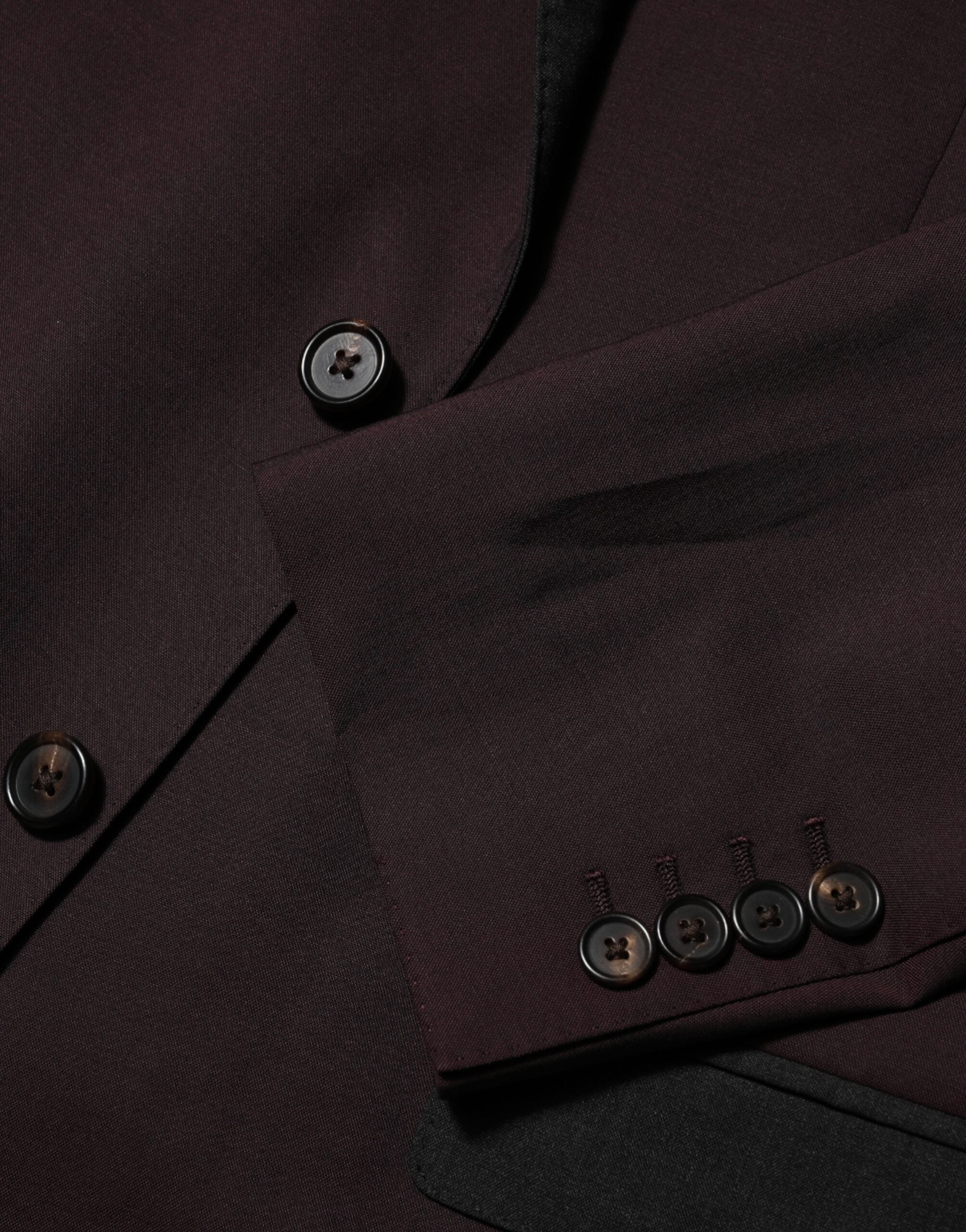 Dolce & Gabbana Maroon Wool 2 Buttons Suit Jacket Blazer