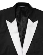 Dolce & Gabbana Black White MARTINI 1 Button Men Suit Blazer