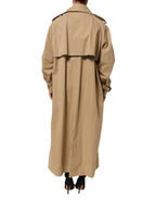 Dolce & Gabbana Khaki Double Breasted Trench Coat Jacket