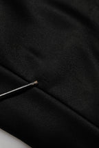 Dolce & Gabbana Black Crystal DG Necklace Sweatshirt Sweater