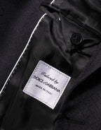 Dolce & Gabbana Black Wool 2 Buttons Suit Jacket Men Blazer