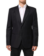 Dolce & Gabbana Black Wool 2 Buttons Suit Jacket Men Blazer
