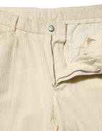 Burberry Beige Corduroy Cotton Straight Men Trouser Pants