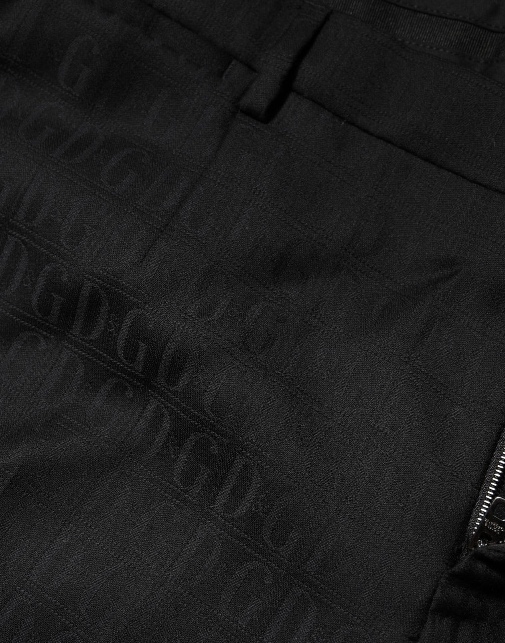 Dolce & Gabbana Black Wool Mid Waist Dress Men Trouser Pants