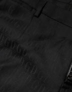 Dolce & Gabbana Black Wool Mid Waist Dress Men Trouser Pants