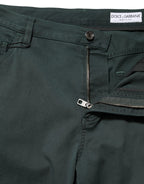 Dolce & Gabbana Green Cotton Stretch Men Loose Denim Jeans
