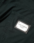 Dolce & Gabbana Green Cotton Stretch Men Loose Denim Jeans