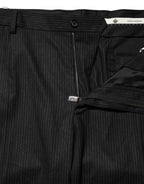 Dolce & Gabbana Black Cotton Mid Waist Dress Trouser Pants