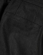 Dolce & Gabbana Black Cotton Mid Waist Dress Trouser Pants