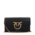 PINKO Black Leather Clutch Bag
