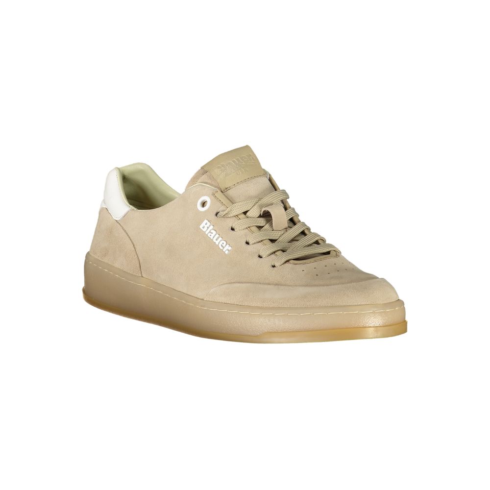 Blauer Beige Polyester Sneaker