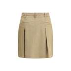 Brunello Cucinelli Beige Cotton Mini Skirt