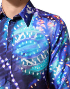 Dolce & Gabbana Multicolor Luminarie MARTINI Slim Men Shirt