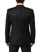 Dolce & Gabbana Black MARTINI 2 Buttons Suit 3 Piece Suit