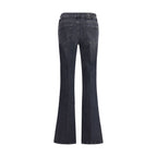 7FOR Black Cotton Bootcut Jeans