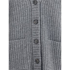 Gucci Gray Wool Cardigan