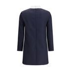 Thom Browne Blue Fleece Wool Casual Dress